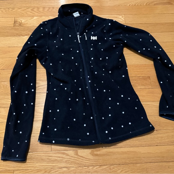 Helly Hansen Jackets & Blazers - helly hansen women’s m navy polka dot fleece